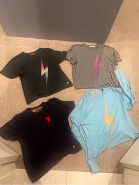 Women’s Aviator Nation Boyfriend Tees - Dark Gray, Gray, Navy, Lt Blue, Size Med